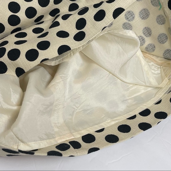 J Crew 100% Cotton Cream & Black Polka Dot Dress - Picture 7 of 11